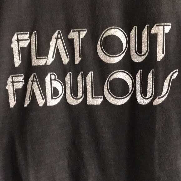 🎉HP🎉Lucky Brand Women’s “Flat Out Fabulous” Sparkle Graphics Love Tee - Picture 3 of 5